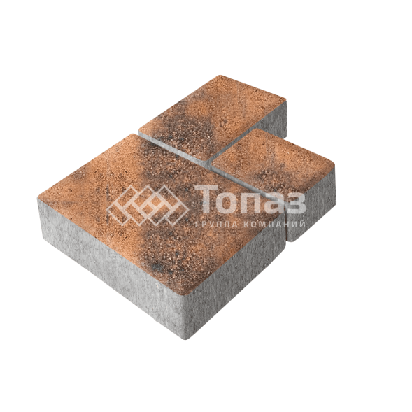 Тротуарная плитка Бергамо, сомон, 6 см