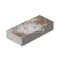 Тротуарная плитка 600х300х60, агат оранжевый на камне