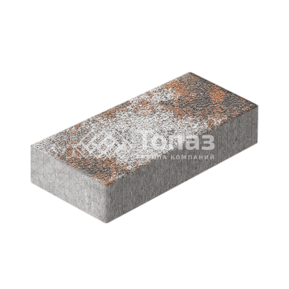 Тротуарная плитка 600х300х60, агат оранжевый на камне