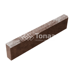 Камень бортовой БР 100.20.8, хаски на камне, коричневое основание