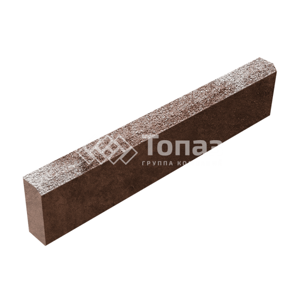 Камень бортовой БР 100.20.8, хаски на камне, коричневое основание