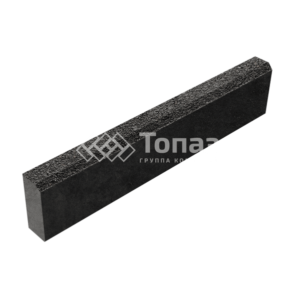 Камень бортовой БР 100.20.8, джафар черный на камне, черное основание