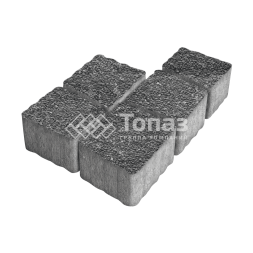 Тротуарная плитка Антик, аляска черная с гранитной крошкой, 4 см