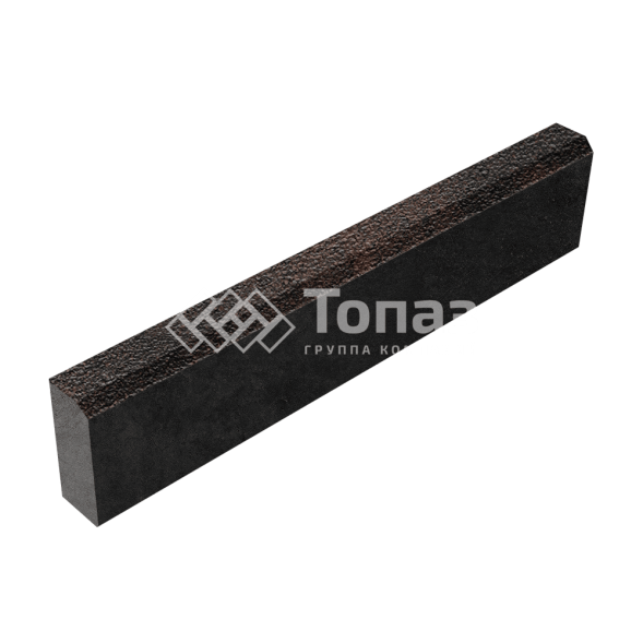 Камень бортовой БР 100.20.8, кармен на камне, черное основание