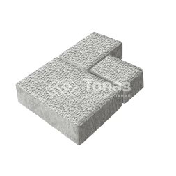 Тротуарная плитка Бергамо, белая с мраморной крошкой, 6 см