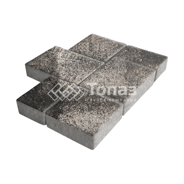 Тротуарная плитка Новый город, агат коричневый, 6 см