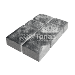 Тротуарная плитка Старый город, черно-белая, 6 см 