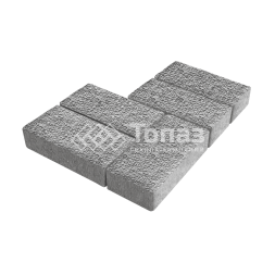 Тротуарная плитка 200х100х60, серо-белая с мраморной крошкой