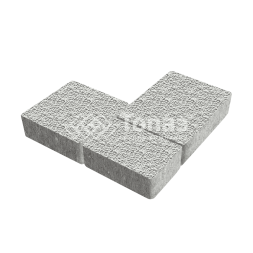 Тротуарная плитка Новый город, белая с мраморной крошкой, 6 см