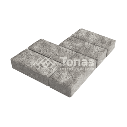 Тротуарная плитка 200х100х40, неаполь на камне 