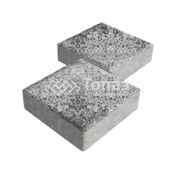 Тротуарная плитка Квадрат 200х200х60, аляска белая на камне