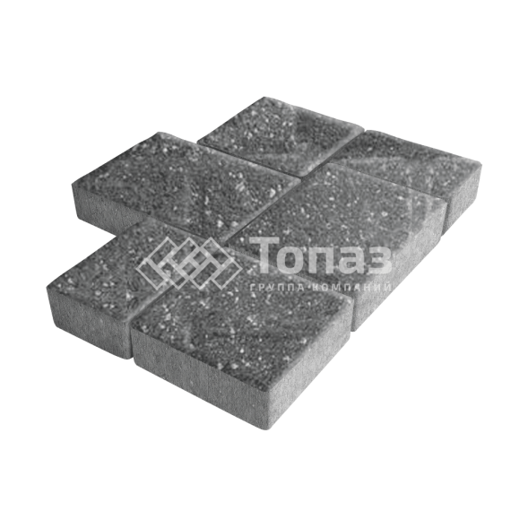 Тротуарная плитка Новый город, аляска черная, 6 см