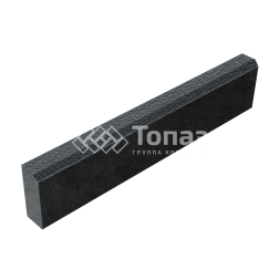 Камень бортовой БР 100.20.8, черный с мраморной крошкой