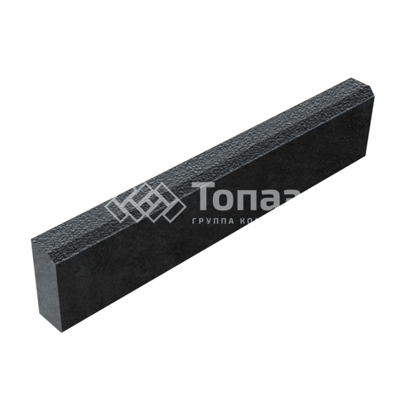 Камень бортовой БР 100.20.8, черный с мраморной крошкой