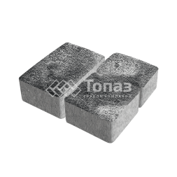 Тротуарная плитка Старый город, черно-белая с мраморной крошкой, 6 см 