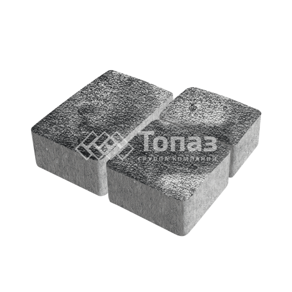 Тротуарная плитка Старый город, черно-белая с мраморной крошкой, 6 см 