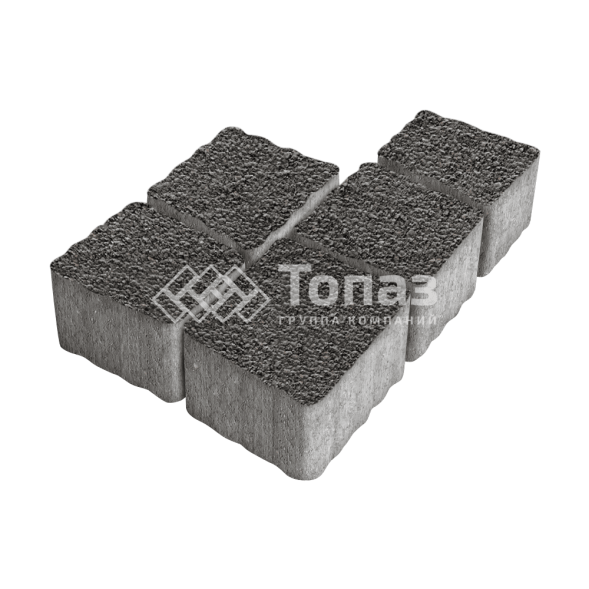 Тротуарная плитка Антик, джафар черный с гранитной крошкой, 4 см