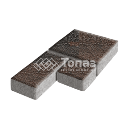 Тротуарная плитка Рубико, конго с гранитной крошкой, 4 см