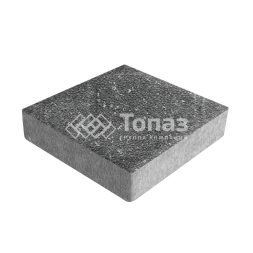 Тротуарная плитка Квадрат 200х200х60, аляска черная на камне