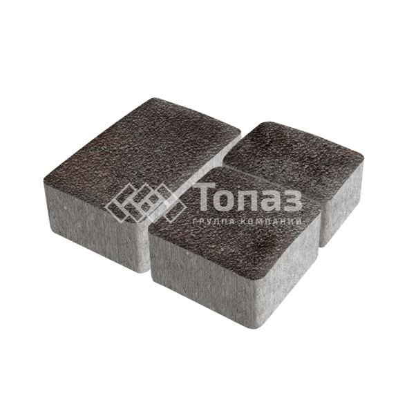 Тротуарная плитка Старый город, мокко на камне, 6 см