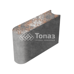 Камень бортовой БРШ 50.20.8, агат оранжевый с мраморной крошкой