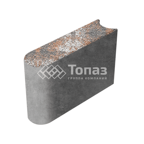 Камень бортовой БРШ 50.20.8, агат оранжевый с мраморной крошкой