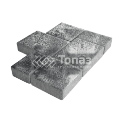 Тротуарная плитка Новый город, черно-белая, 6 см 