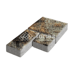 Тротуарная плитка Рубико, агат кофейный, 6 см   