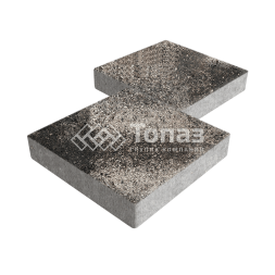 Тротуарная плитка Квадрат 500х500х70, агат коричневый