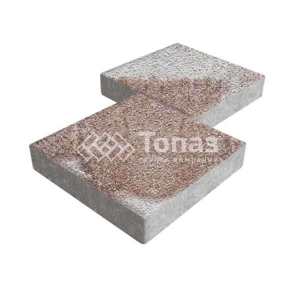 Тротуарная плитка Квадрат 500х500х70, хаски на камне