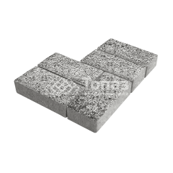 Тротуарная плитка 200х100х40, аляска белая с мраморной крошкой