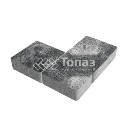 Тротуарная плитка Новый город, черно-белая на камне, 6 см 