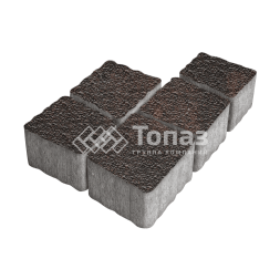 Тротуарная плитка Антик, кармен с гранитной крошкой, 4 см