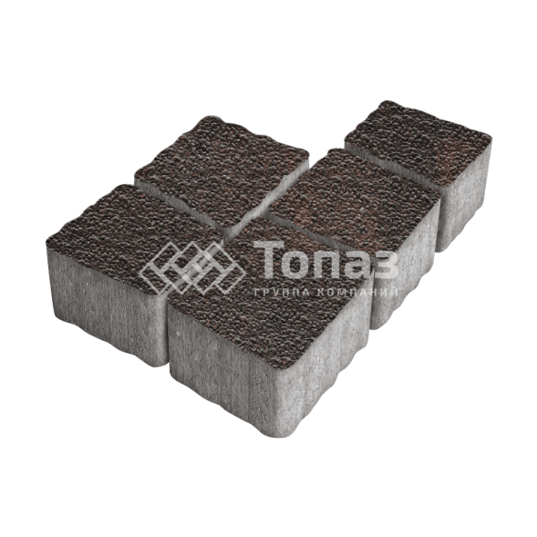 Тротуарная плитка Антик, кармен с гранитной крошкой, 4 см