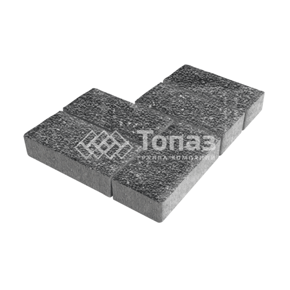 Тротуарная плитка 200х100х40, аляска черная с мраморной крошкой