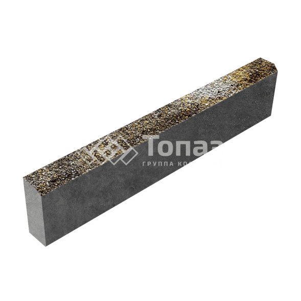 Камень бортовой БР 100.20.8, агат желтый с мраморной крошкой