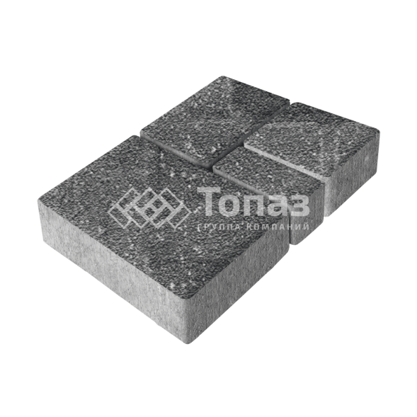 Тротуарная плитка Мюнхен, аляска черная на камне, 4 см