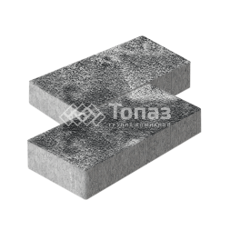 Тротуарная плитка 600х300х60, черно-белая с гранитной крошкой 