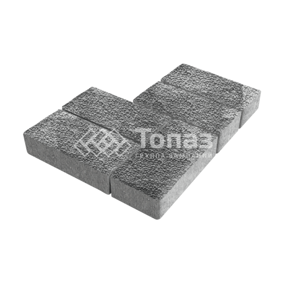 Тротуарная плитка 200х100х40, антрацит с мраморной крошкой