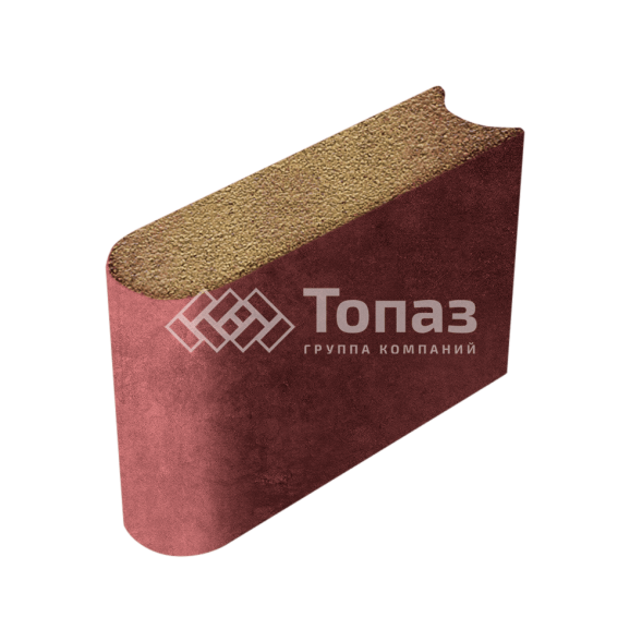 Камень бортовой БРШ 50.20.8, каир на камне, красное основание