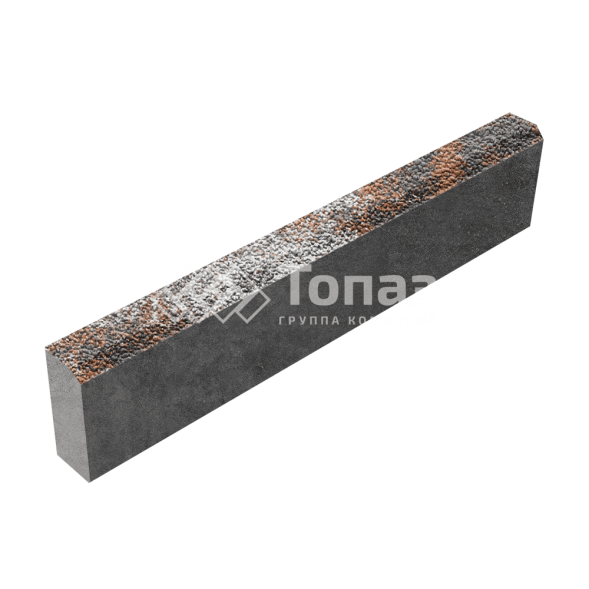 Камень бортовой БР 100.20.8, агат оранжевый с мраморной крошкой