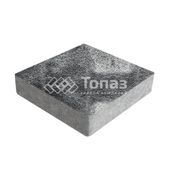 Тротуарная плитка Квадрат 200х200х40, черно-белая с гранитной крошкой 