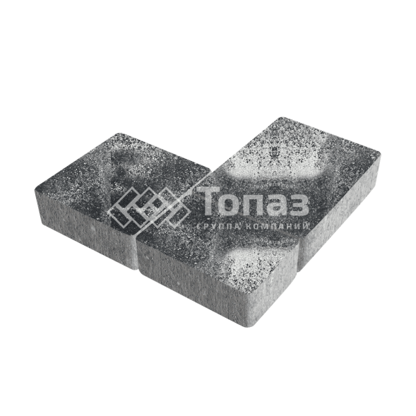 Тротуарная плитка Новый город, черно-белая, 8 см 