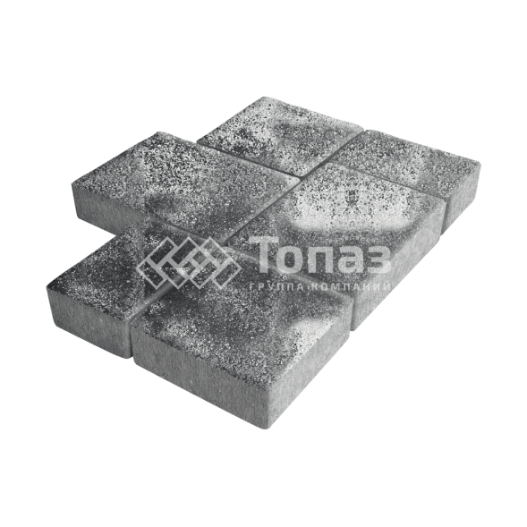 Тротуарная плитка Новый город, черно-белая, 8 см 