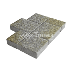 Тротуарная плитка Новый город, меланж с мраморной крошкой, 4 см