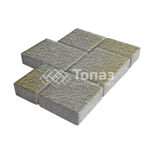 Тротуарная плитка Новый город, меланж с мраморной крошкой, 4 см